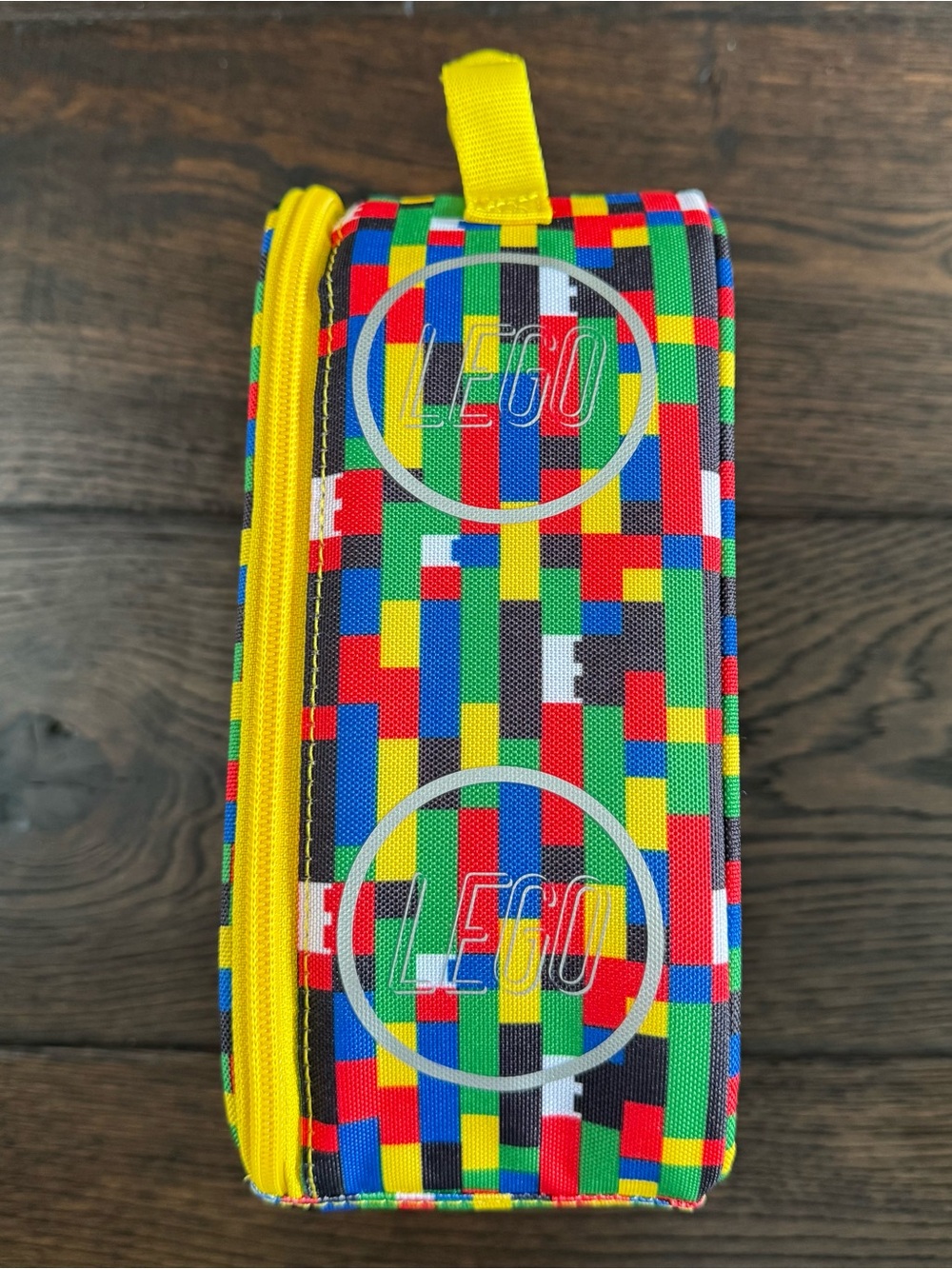 LEGO Kids Yellow Minifigure Face T-Shirt with Multicolor Brick Pattern Lunch box - Picture 7 of 11